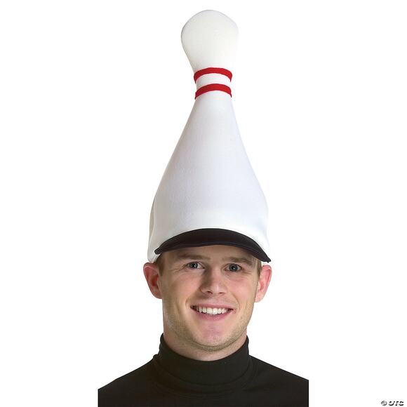 ADULT BOWLING PIN HAT HEADPIECE HALLOWEEN COSTUME ACCESSORY NEW - Picture 1 of 2